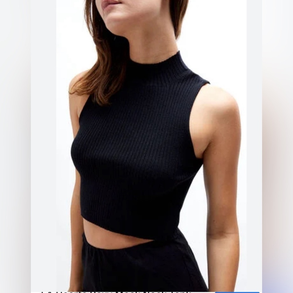 TWO PACSUN LA Hearts Mock Neck Tank Top